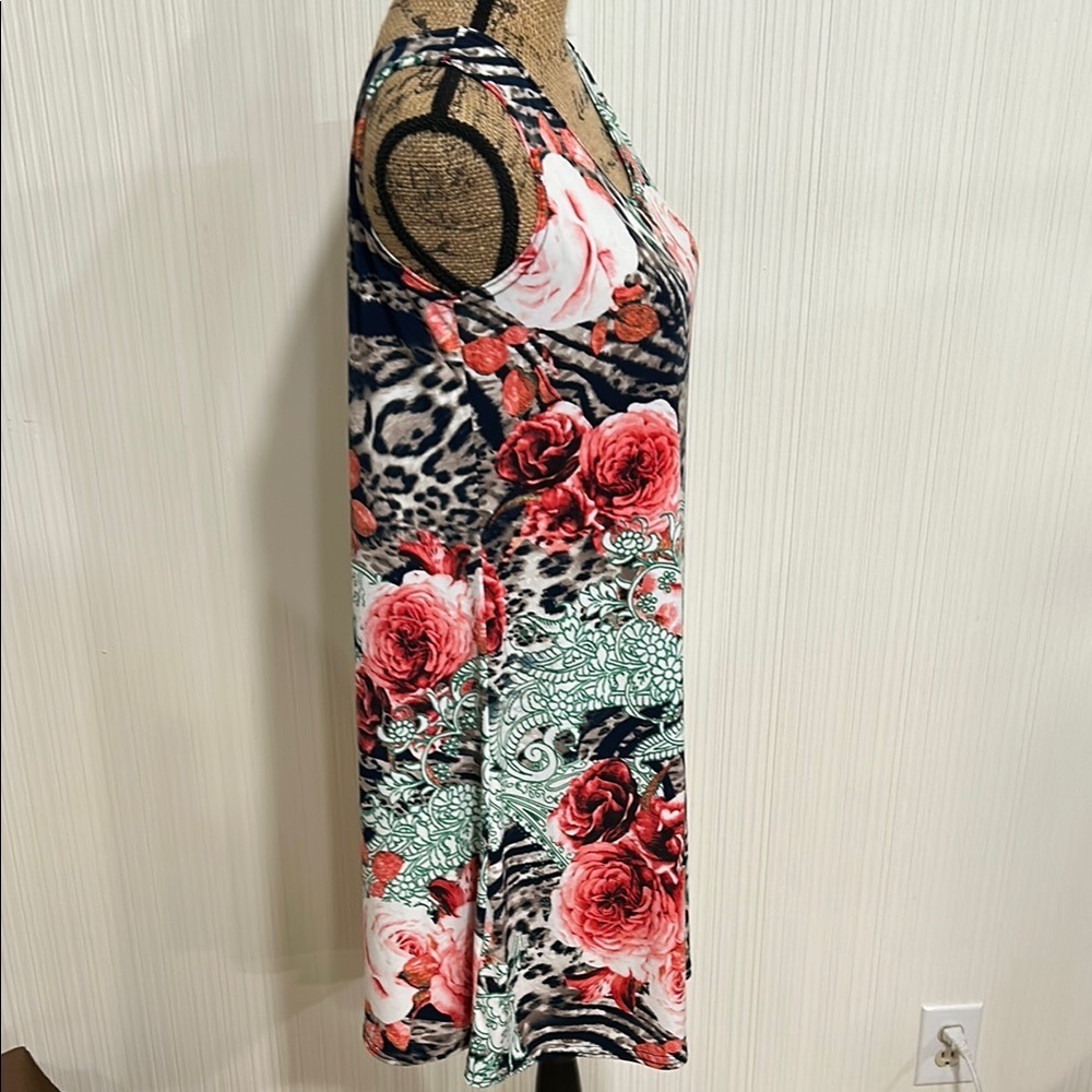 Jostar USA Floral and Animal Print Midi Dress - Picture 2 of 8